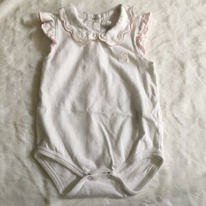 Babycottons White Pink Onesie Baby Girl 3M